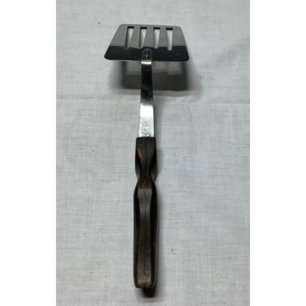 Vintage Cutco Slotted Spatula Flipper Brown Handle USA 12.5 Inch No.16